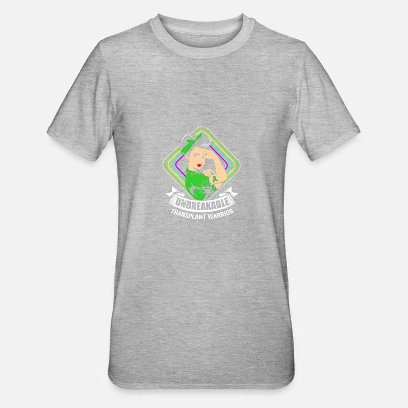 Lebererkrankung - Unisex Polycotton T-Shirt - Grau meliert