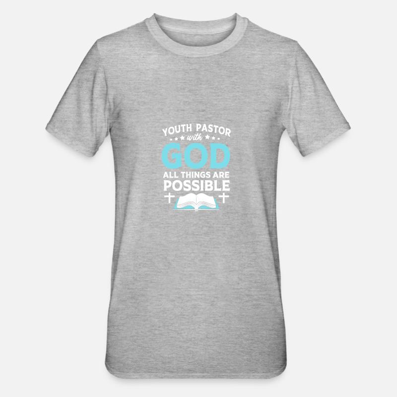 Pasteur des jeunes - T-shirt polycoton Unisexe - gris chiné