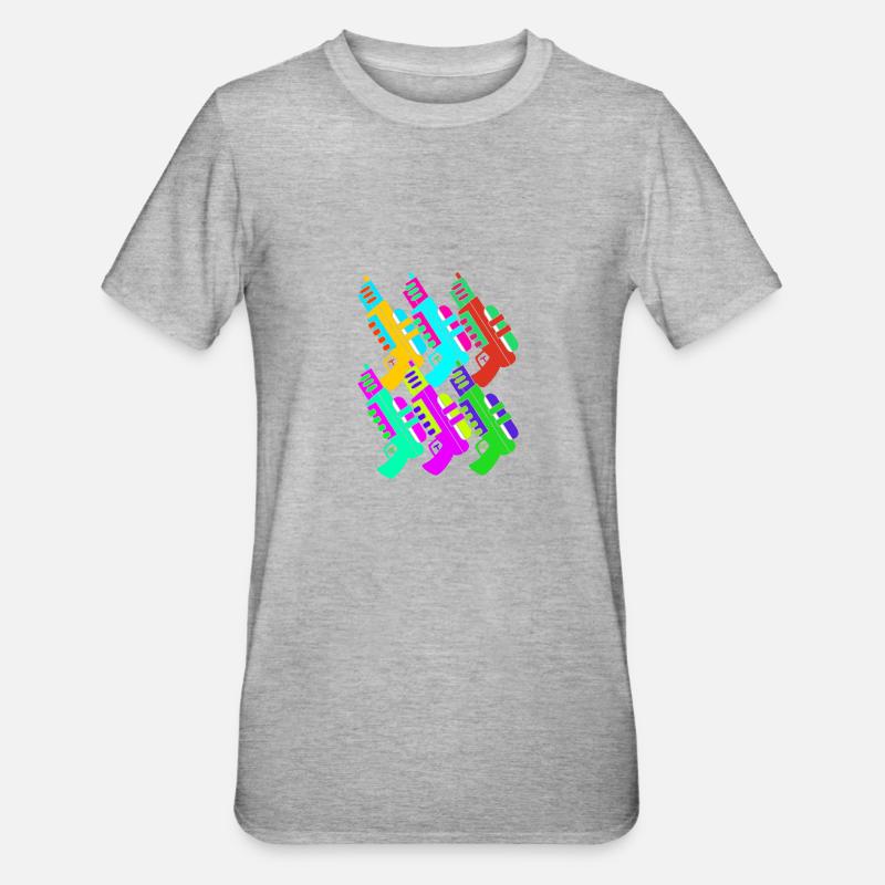 Pistolet à eau - T-shirt polycoton Unisexe - gris chiné