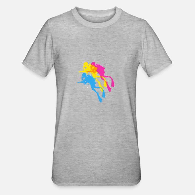Dive - Unisex Polycotton T-Shirt - heather grey
