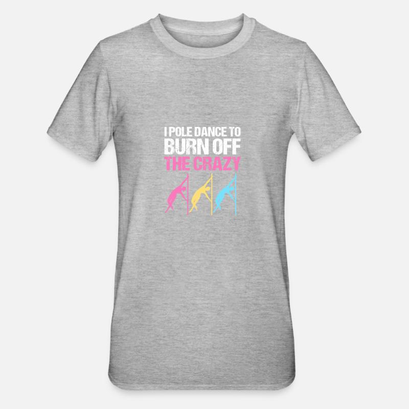 Pole Dance - T-shirt polycoton Unisexe - gris chiné