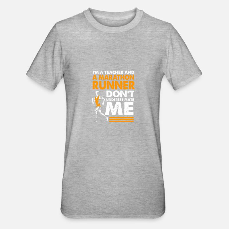 Marathon Marathon Runner - Unisex Polycotton T-Shirt - heather grey