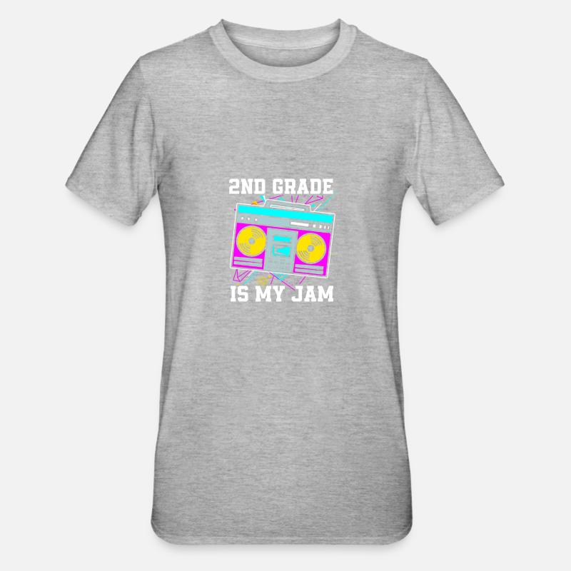 2. Klasse - Unisex Polycotton T-Shirt - Grau meliert