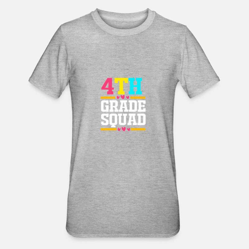 4e année - T-shirt polycoton Unisexe - gris chiné
