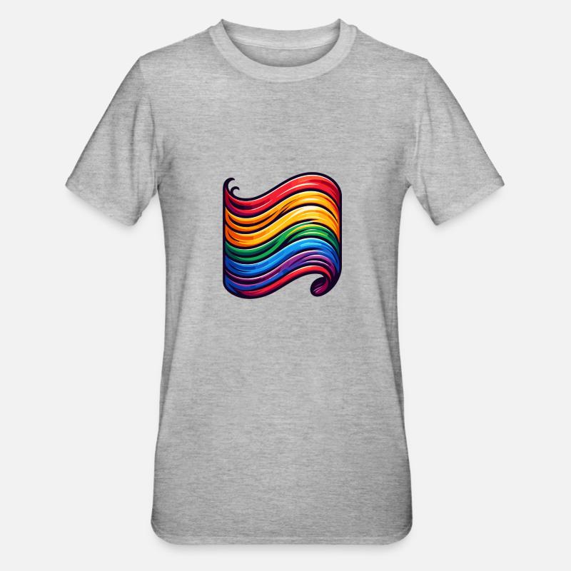 Drapeau de la diversité - T-shirt polycoton Unisexe - gris chiné