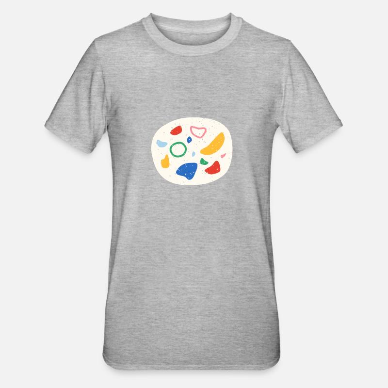 Große Klettergriffe - Unisex Polycotton T-Shirt - Grau meliert