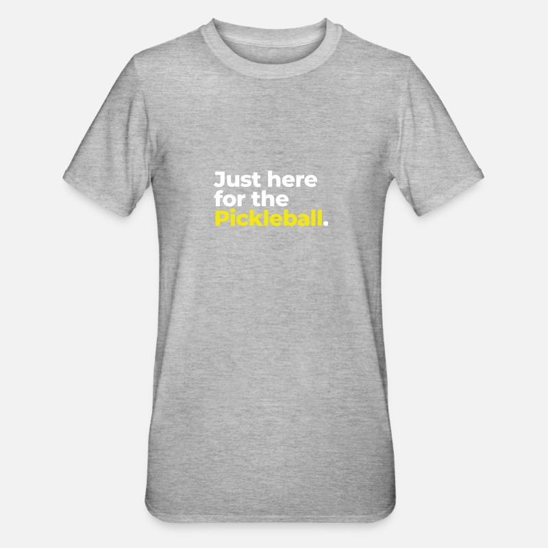 Pickelball Tee, Modern Minimalist - Unisex Polycotton T-Shirt - heather grey