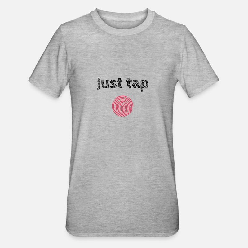 Appuyez simplement sur - T-shirt polycoton Unisexe - gris chiné