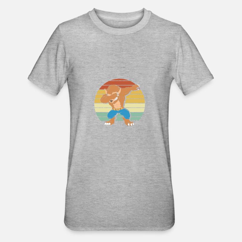 Werwolf - Unisex Polycotton T-Shirt - Grau meliert