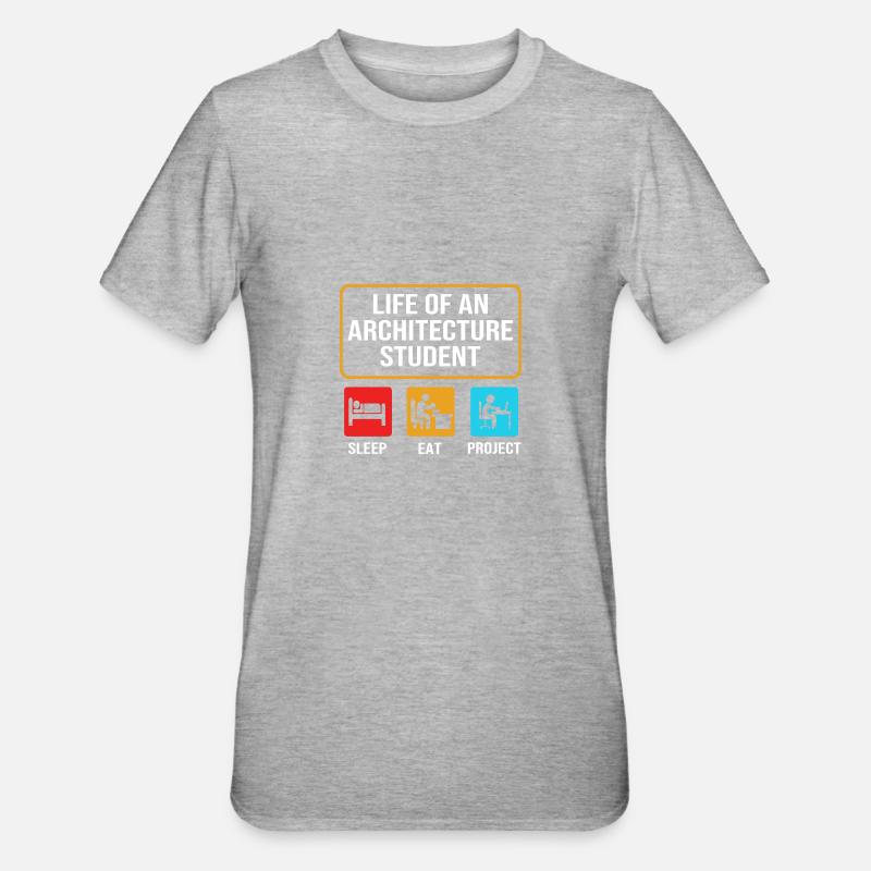 Architecte Architecture - T-shirt polycoton Unisexe - gris chiné