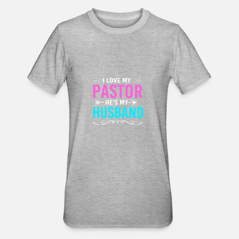 Pfarrer - Unisex Polycotton T-Shirt - Grau meliert