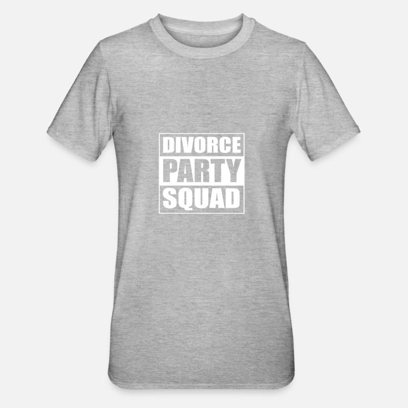 Scheidung - Unisex Polycotton T-Shirt - Grau meliert