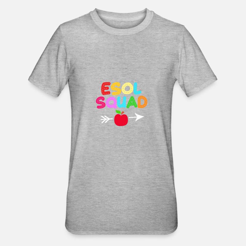 Engelsklærer Engelsklærer - Unisex polycotton T-shirt - grå meleret