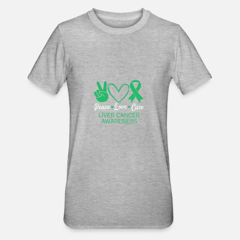 Lebererkrankung - Unisex Polycotton T-Shirt - Grau meliert