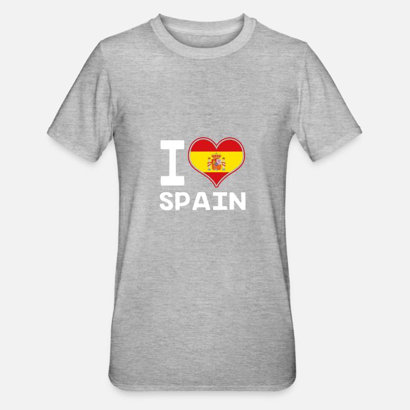 Spanien Spanisch - Unisex Polycotton T-Shirt - Grau meliert
