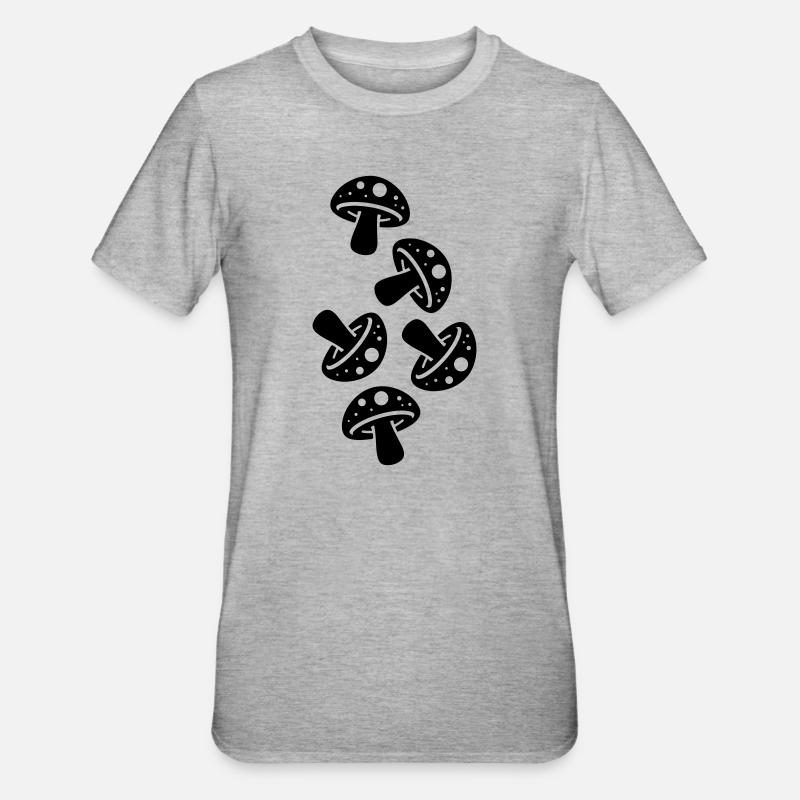 Champignons Champignon Crapaud - T-shirt polycoton Unisexe - gris chiné