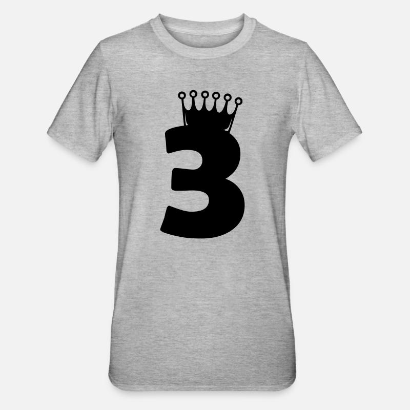 3_krone - T-shirt polycoton Unisexe - gris chiné