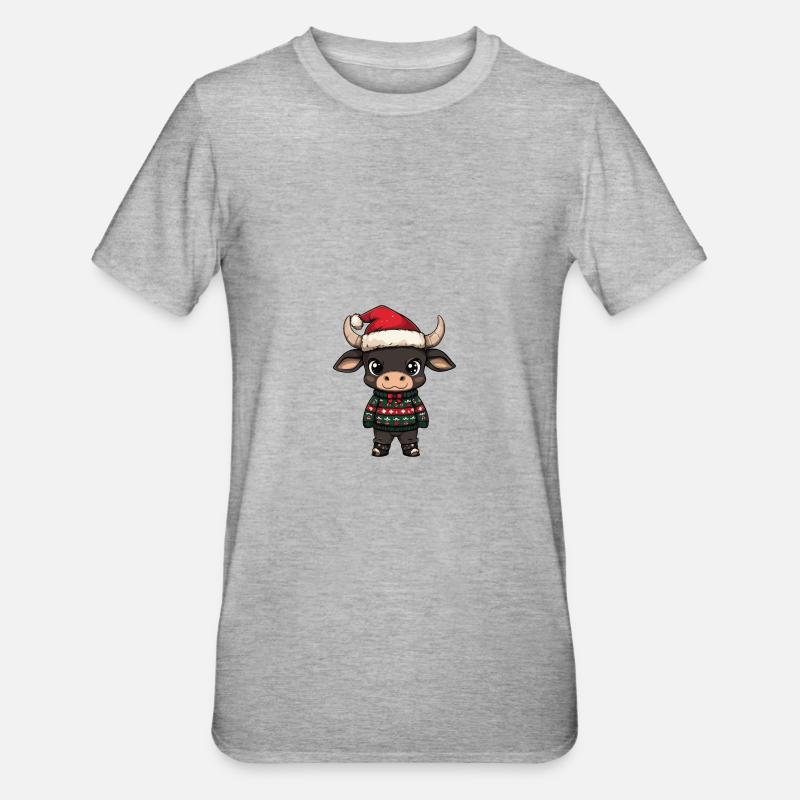 Taurus Christmas Comic - Unisex Polycotton T-Shirt - heather grey