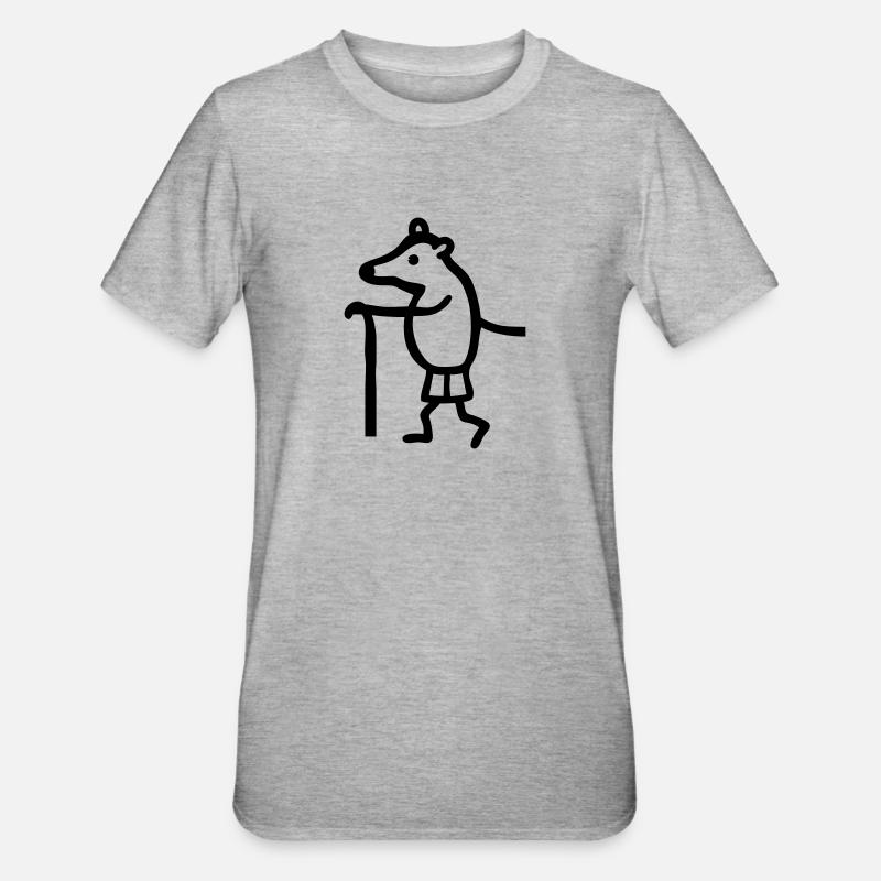 Mole hike - Unisex Polycotton T-Shirt - heather grey