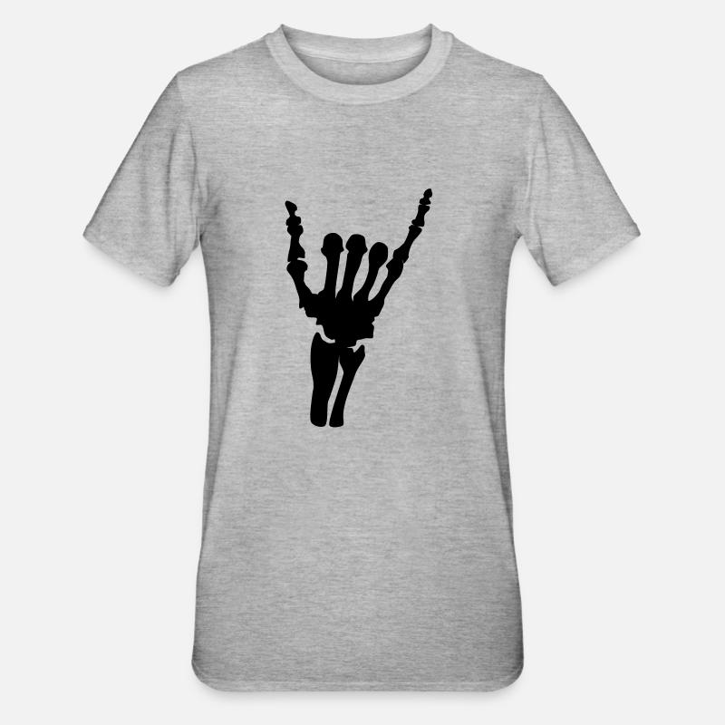 hang_loose_vec_1 de - Unisex Polycotton T-Shirt - Grau meliert
