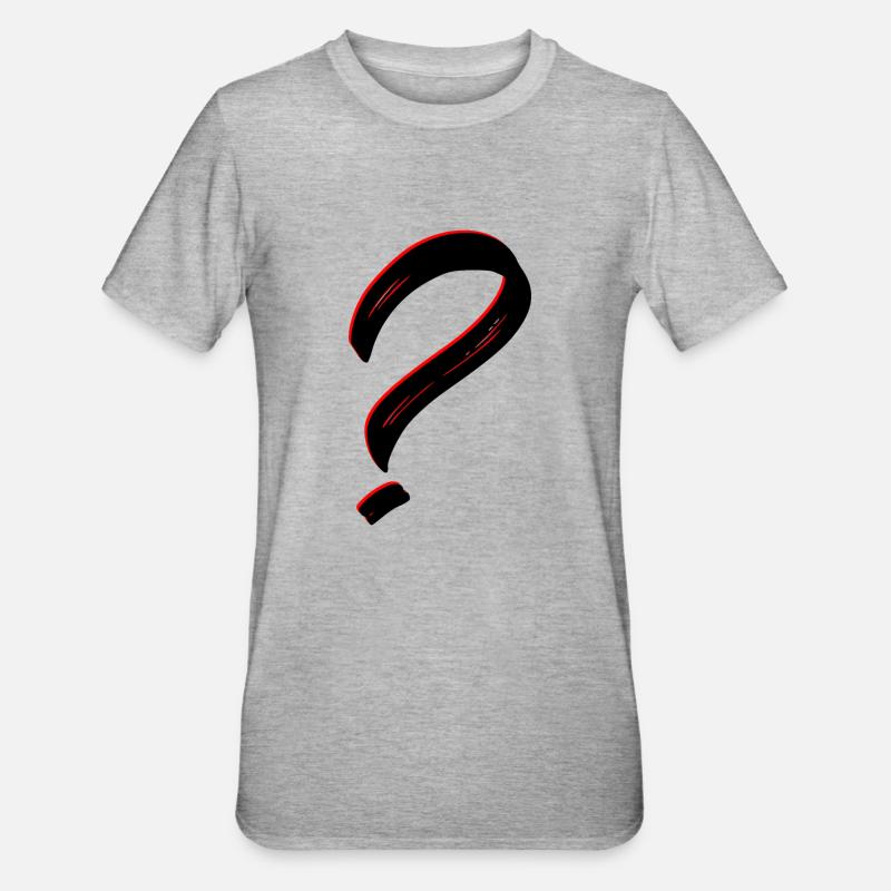 Point d’interrogation - T-shirt polycoton Unisexe - gris chiné