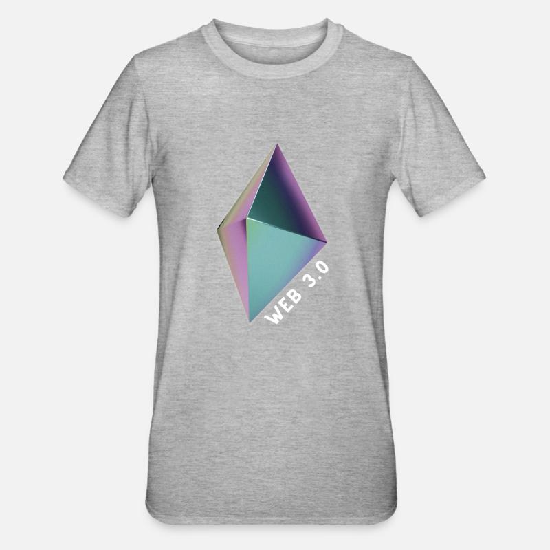 Metaverse blockchain web 3.0 - T-shirt polycoton Unisexe - gris chiné