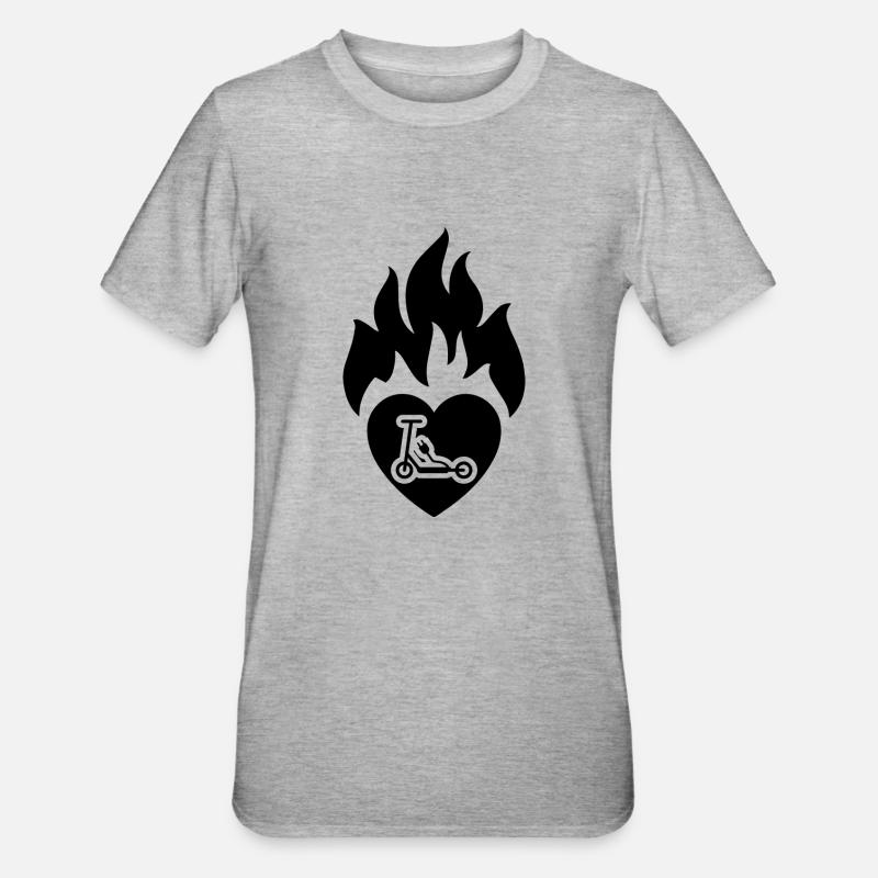 E-Scooter E-Roller Scooter - T-shirt polycoton Unisexe - gris chiné