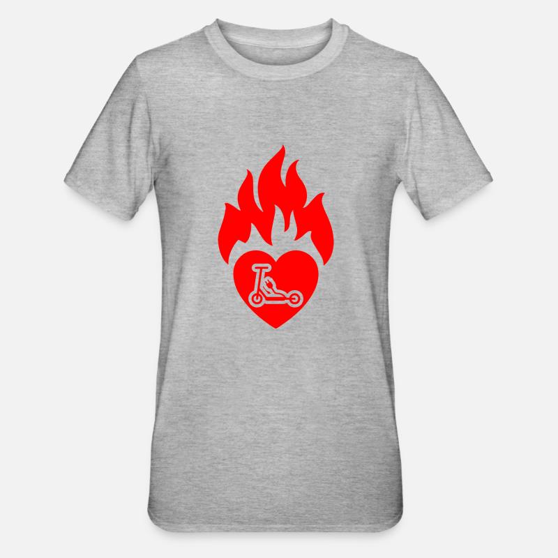 E-Scooter E-Roller Scooter - T-shirt polycoton Unisexe - gris chiné