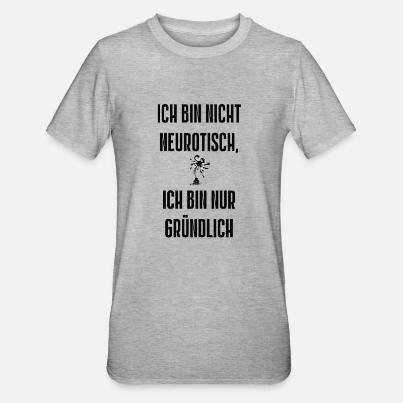 Spruch 10 - Unisex Polycotton T-Shirt - Grau meliert