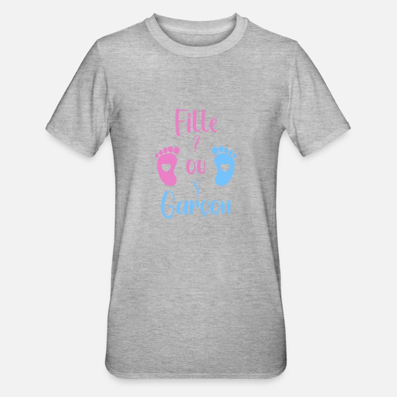 Fille ou garçon bébé - T-shirt polycoton Unisexe - gris chiné