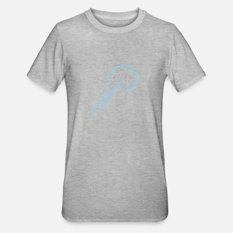 Luftstrom / wind blows (1c) - Unisex Polycotton T-Shirt - heather grey