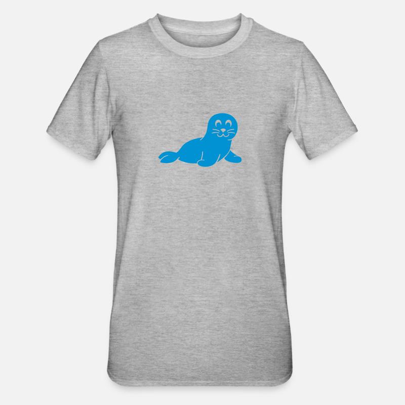 Robbe - Unisex Polycotton T-Shirt - Grau meliert