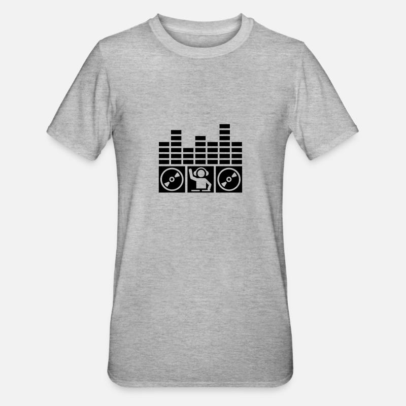DJ - T-shirt polycoton Unisexe - gris chiné