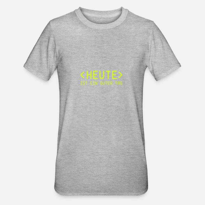 Today Day - Coder - Unisex Polycotton T-Shirt - heather grey