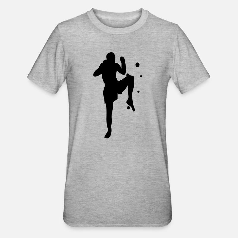 boxe - T-shirt polycoton Unisexe - gris chiné