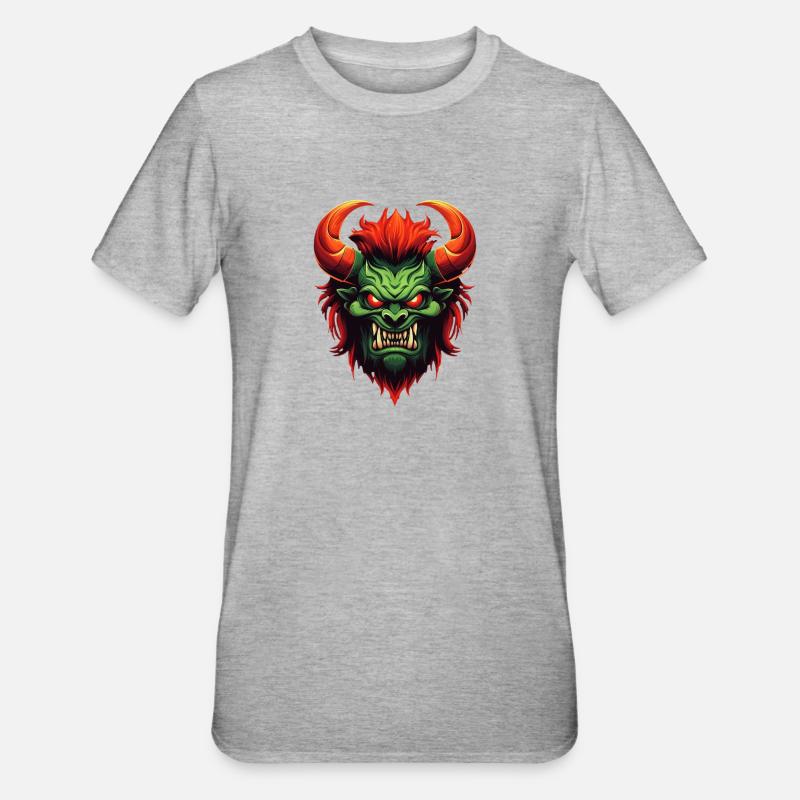 Créature maléfique - T-shirt polycoton Unisexe - gris chiné