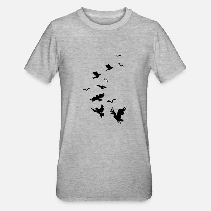 Aufbruch der Raben - Unisex Polycotton T-Shirt - Grau meliert