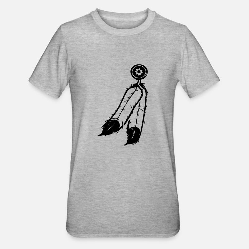 Feather Jewelry - Unisex Polycotton T-Shirt - heather grey