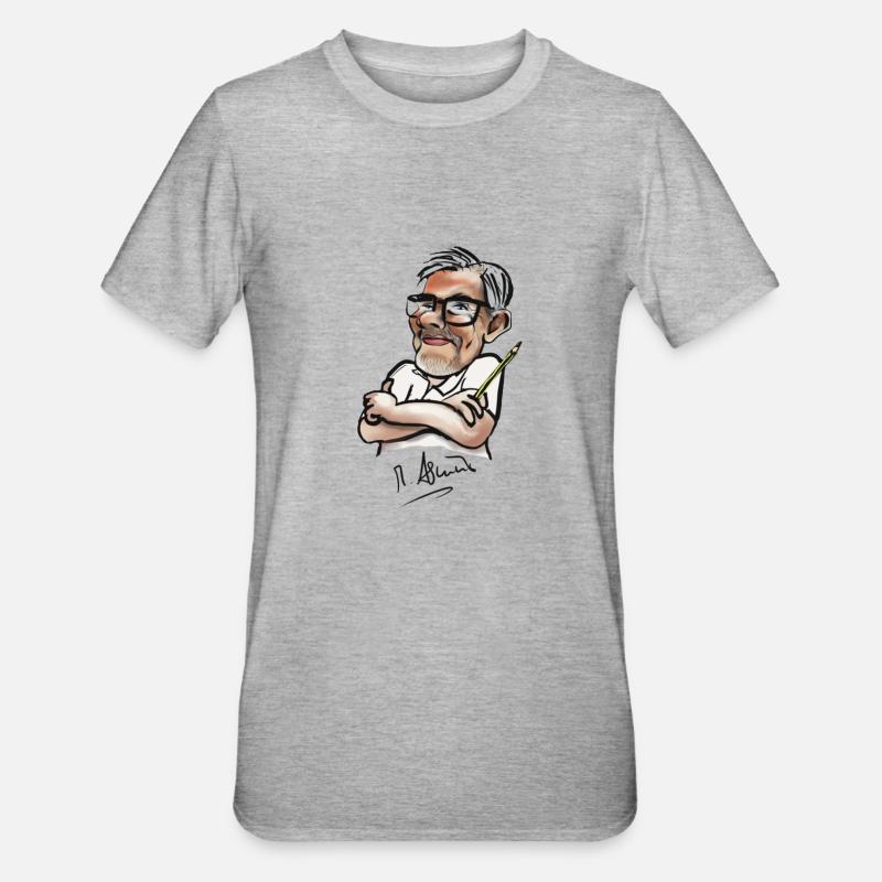 Malen mit Michael - Unisex Polycotton T-Shirt - Grau meliert