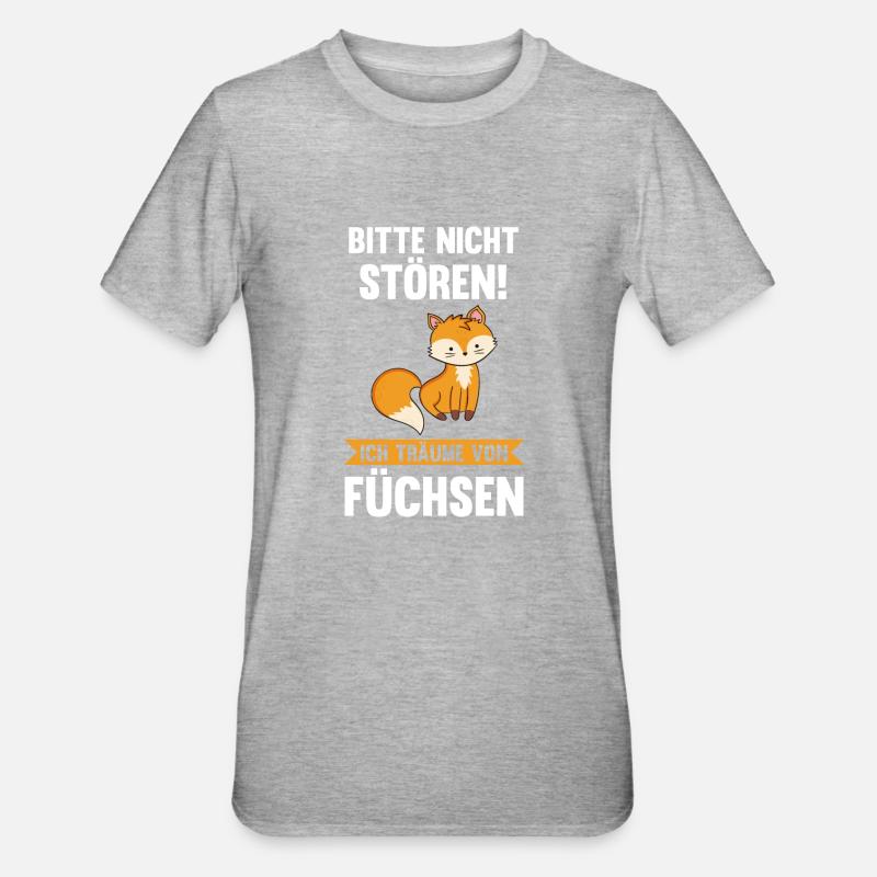 Fuchs - Unisex Polycotton T-Shirt - Grau meliert