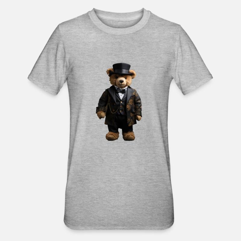 Clothes make the man, even with bears - Unisex Polycotton T-Shirt - heather grey