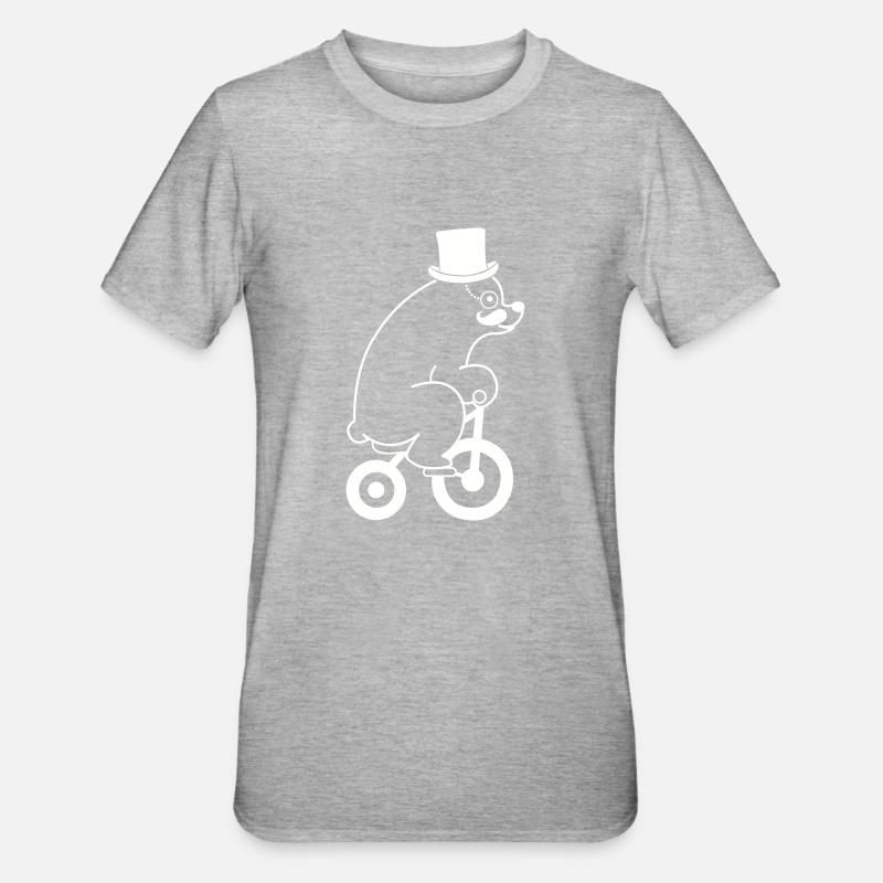 Ours blanc - T-shirt polycoton Unisexe - gris chiné