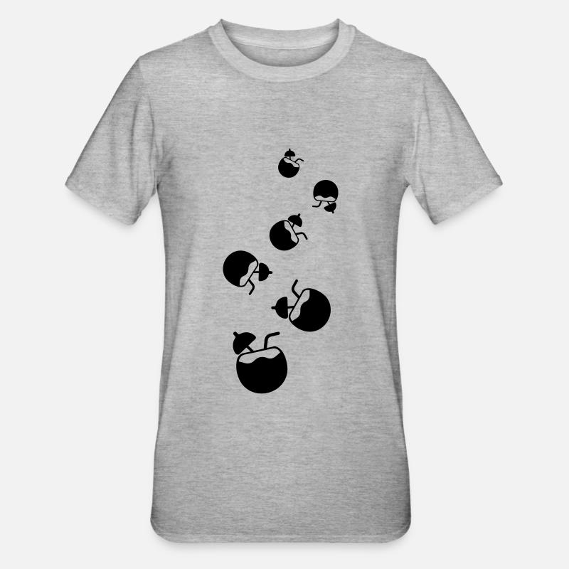 Icône de noix de - T-shirt polycoton Unisexe - gris chiné