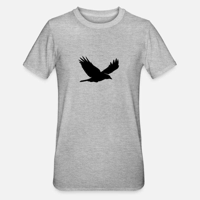 Rabe Silhouette - Unisex Polycotton T-Shirt - Grau meliert