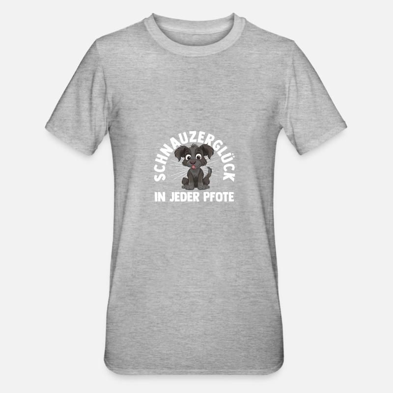 Chien Schnauzer Schnauzer géant - T-shirt polycoton Unisexe - gris chiné