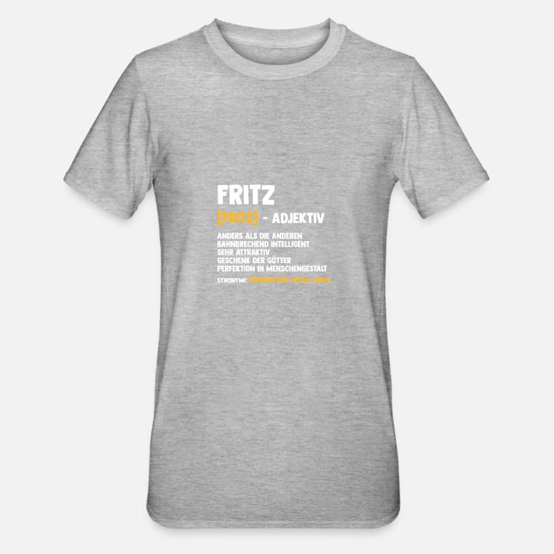 Fritz - T-shirt polycoton Unisexe - gris chiné