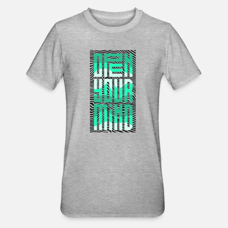 Open Your Mind - T-shirt polycoton Unisexe - gris chiné