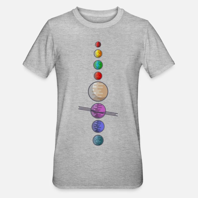 Solar System - T-shirt polycoton Unisexe - gris chiné