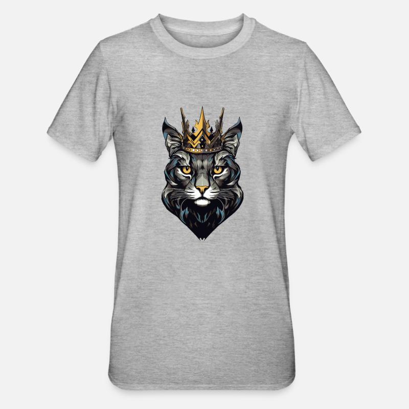Couronne de chat - T-shirt polycoton Unisexe - gris chiné