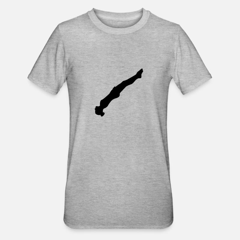 Trampolin - Unisex Polycotton T-Shirt - Grau meliert